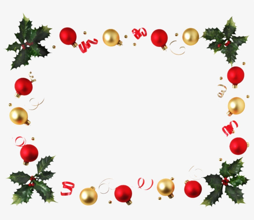 Free Christmas Ornament Border Image for Holiday Design