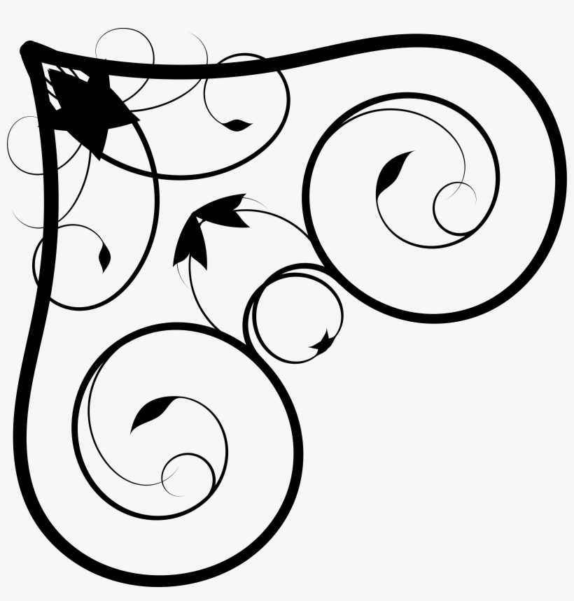 Ornamental Swirl Flourish Vector Graphic - Free Decorative Design Element