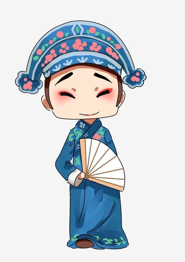 Traditional Chinese Folk Costume Character - Cute Illustration