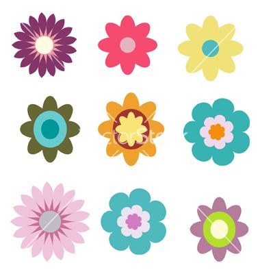 Retro Flower Clipart - Flower Clip Art White - Free Transparent - Clip ...