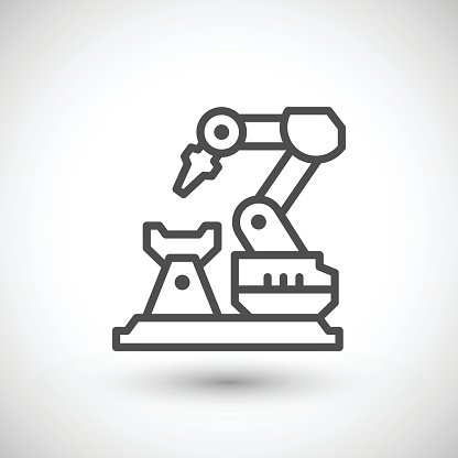 Industrial Automation Robot Icon - Manufacturing & Assembly Solutions