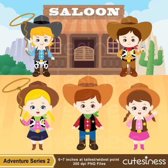 girl cowboys - Clip Art Library