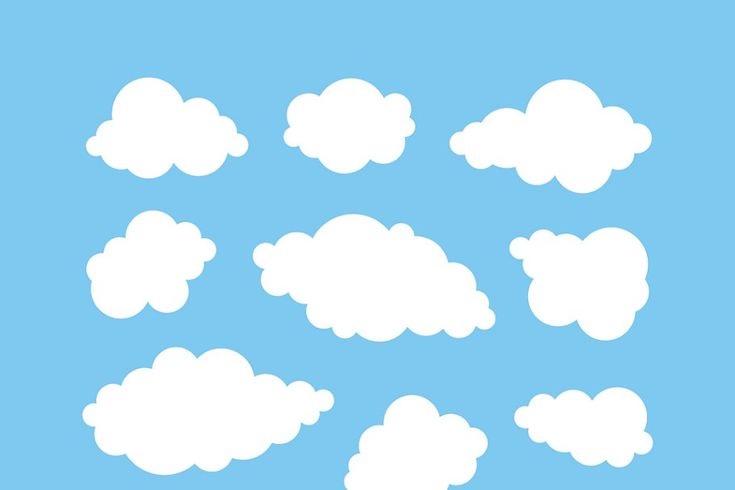 Friendly Clouds Clip Art Library