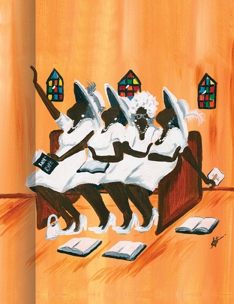 Joyful Church Choir Painting - African American Women in Worship