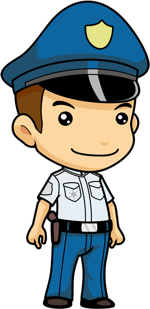 Friendly Police Officer Cartoon Illustration - Free Download & Usage