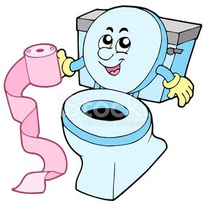 Fun Toilet Illustration for Bathroom Hygiene & Education Content