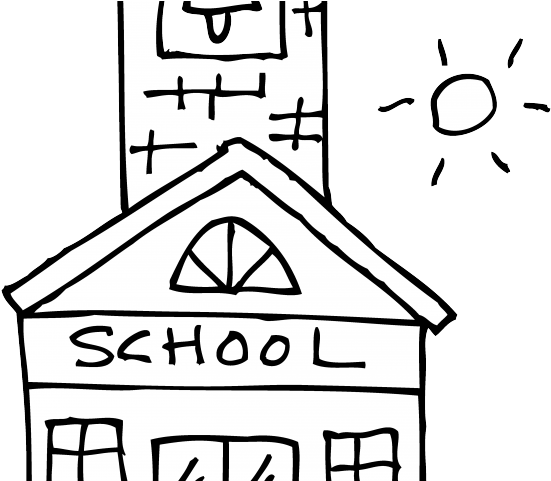 schools outline - Clip Art Library