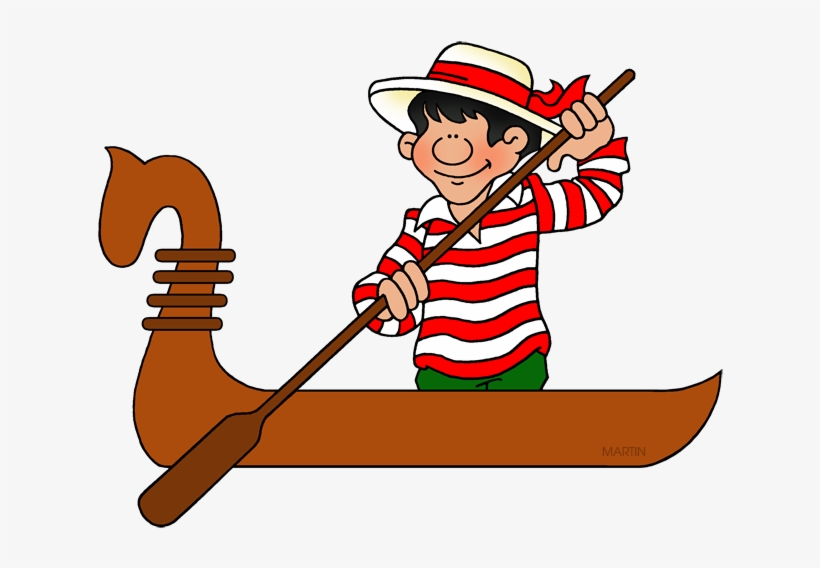 Gondolier Clipart - Free Illustration of Venetian Boatman