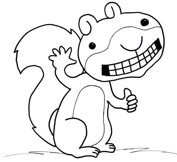 Fun Squirrel Coloring Page for Kids - Free Printable Download