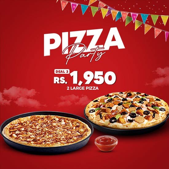 Pizza Party Deal - 2 Large Pizzas for Just Rs. 1,950 | Festive Offer