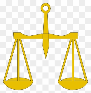 Golden balance scale icon symbolizing justice, fairness, and legal equilibrium on transparent background.