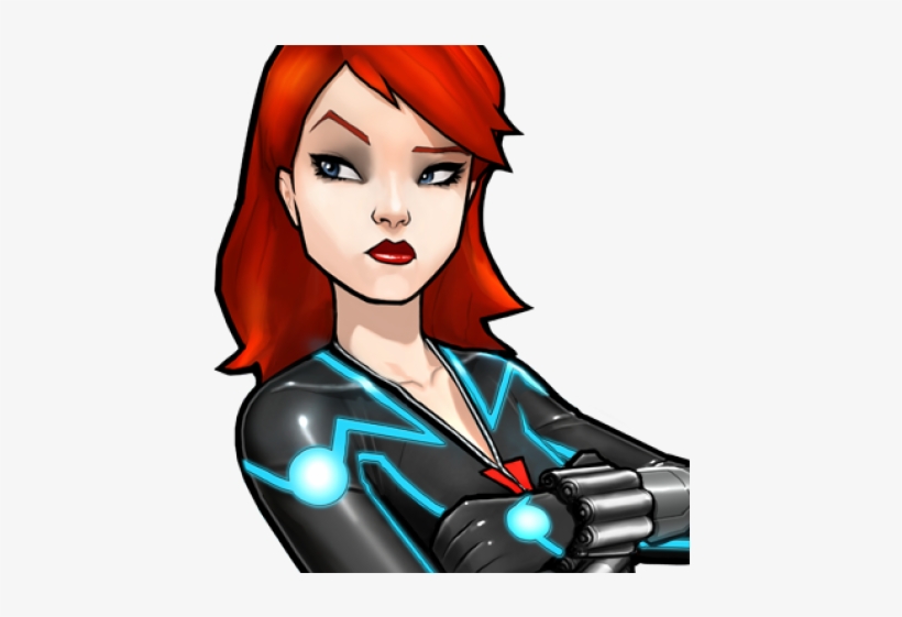 Black Widow Inspired Superhero Character - Digital Illustration