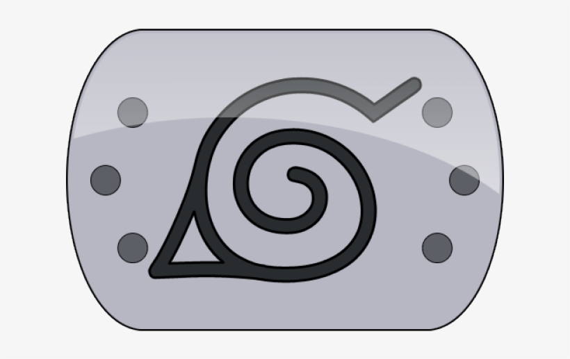 Konoha ninja headband with iconic spiral leaf symbol on metallic plate.