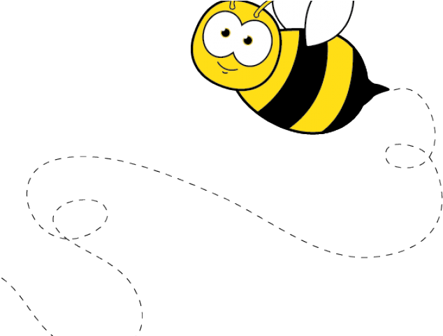 flying bee clipart