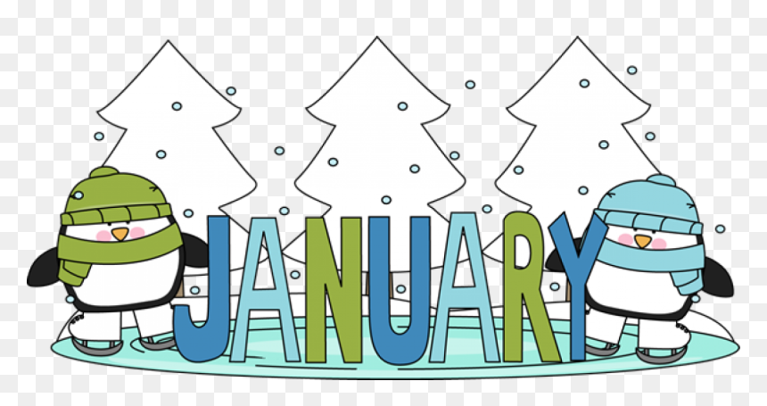 January Winter Theme Illustration - Festive Penguin Design