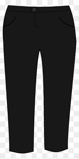 Black Slim-Fit Trousers - Clean Vector Illustration for Fashion & Design
