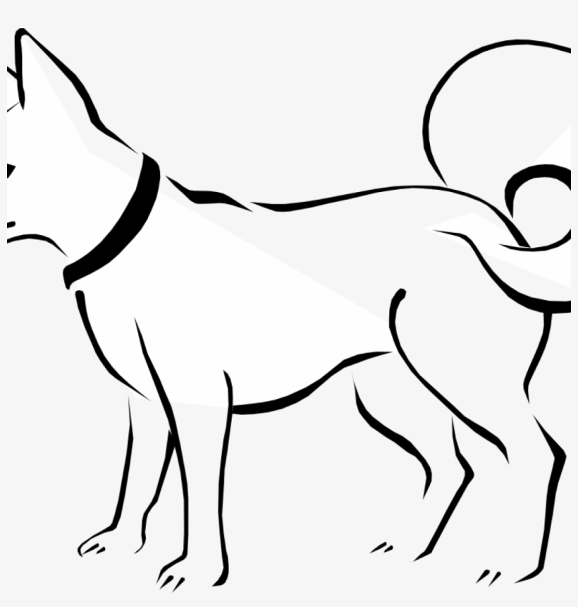 Stylized Dog Illustration - Clean Line Art for Pet Themes