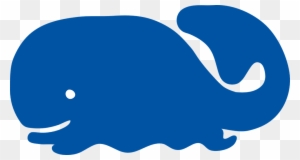 Blue Whale Icon - Simple Vector Illustration for Web & Design