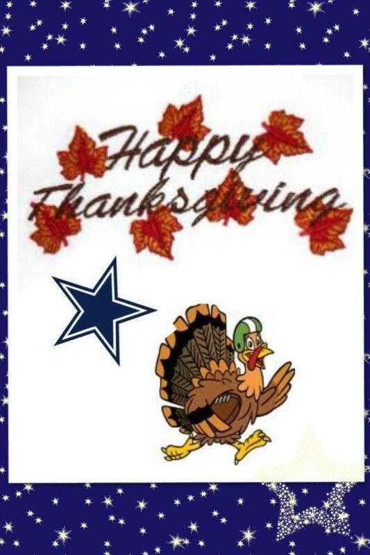 Dallas Cowboys Happy Thanksgiving Greeting Card Image