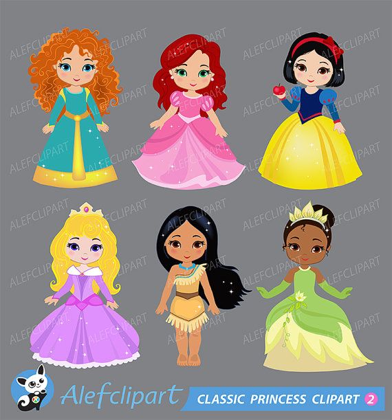 Classic Princess Clipart Collection - Free Downloadable Vector Illustrations