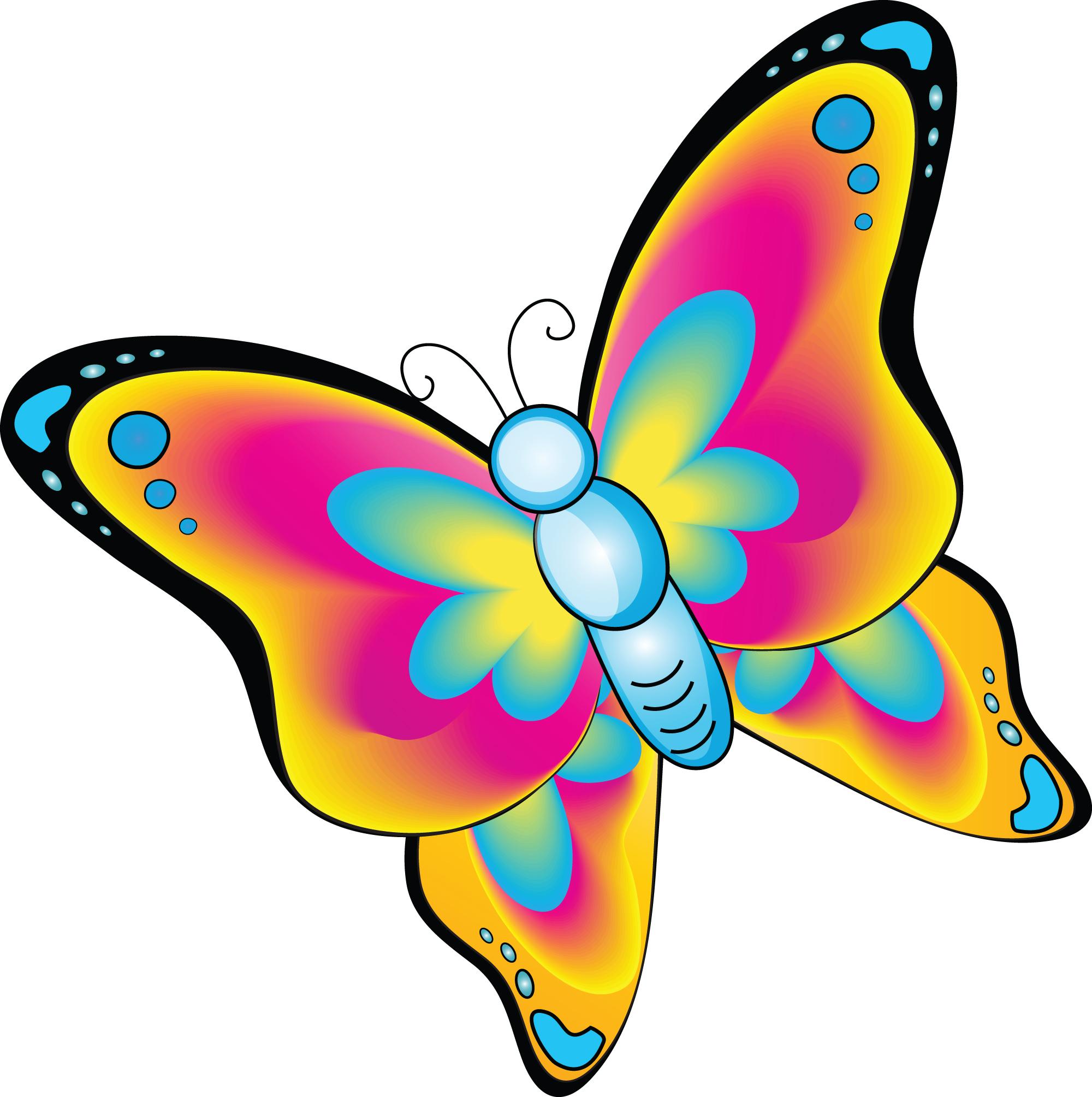 Colorful Butterfly Clipart - Free Download for Creative Projects