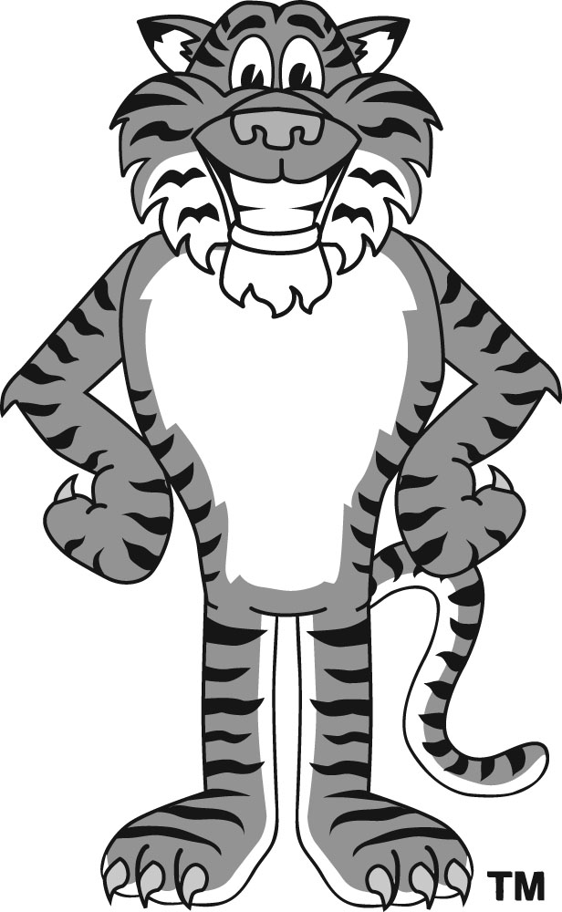 Black And White Tiger - Clip Art Library