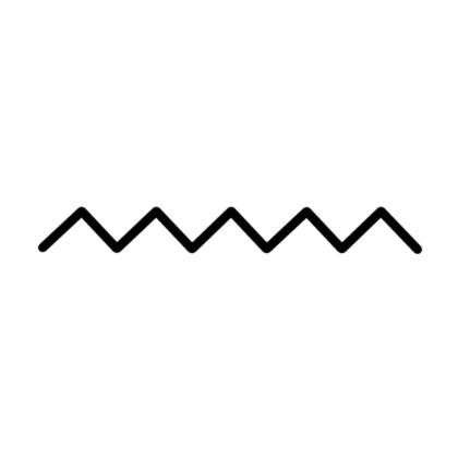 A simple black zigzag line pattern on a dark background, suggesting a waveform or decorative border.