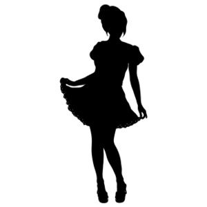 country girl silhouette
