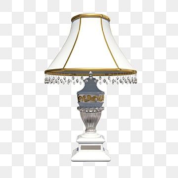 Elegant vintage-style table lamp with white pleated shade, gold trim, crystal fringe, and ornate silver-and-white base.