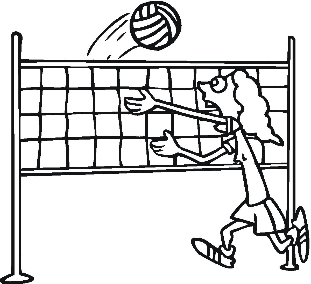 Volleyball Coloring Page - Free Printable for Kids & Sports Enthusiasts