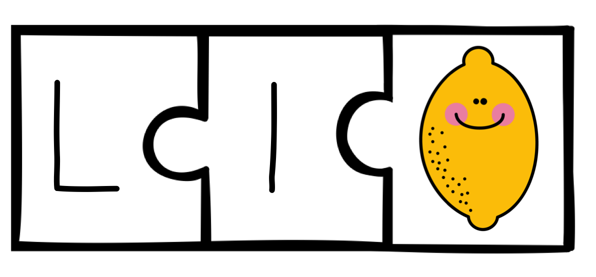 Smiling yellow lemon character with pink cheeks and dotted texture on black background.