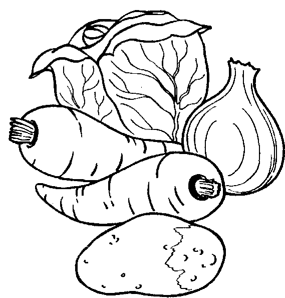 Fresh Vegetables Coloring Page - Free Printable for Kids & Adults