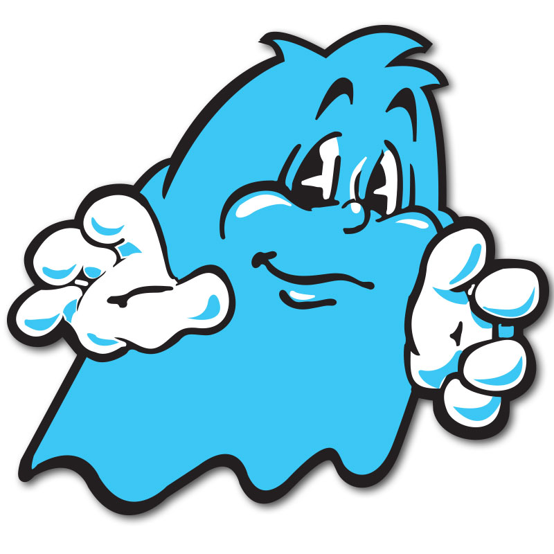Friendly blue water droplet mascot with expressive eyes and waving hands, smiling cheerfully.