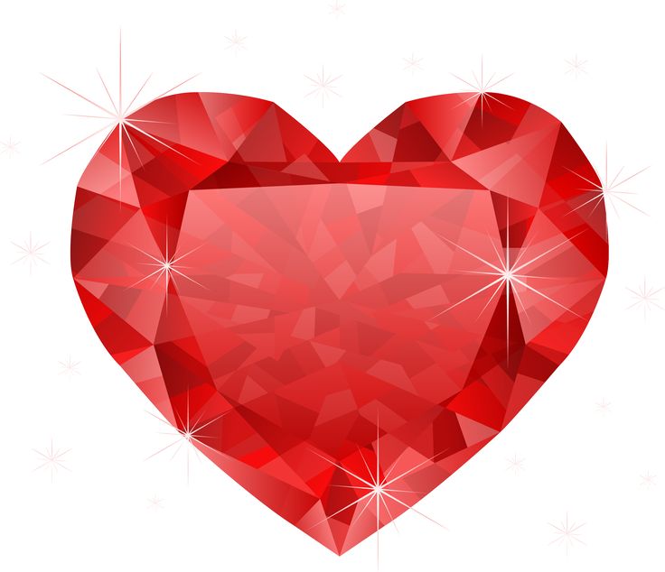 Sparkling Red Heart Gemstone - Symbol of Love and Luxury