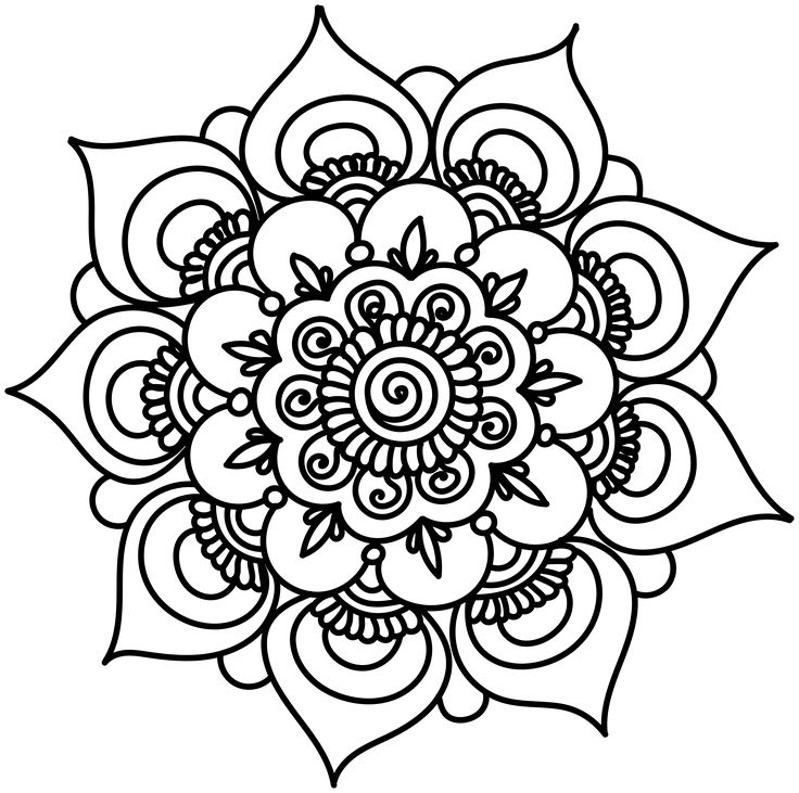 black mandalas - Clip Art Library