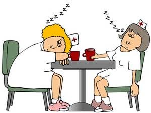 Exhausted Nurses Cartoon - Healthcare Burnout Awareness