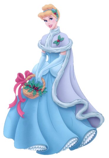 Disney Princess Cinderella Winter Holiday Illustration