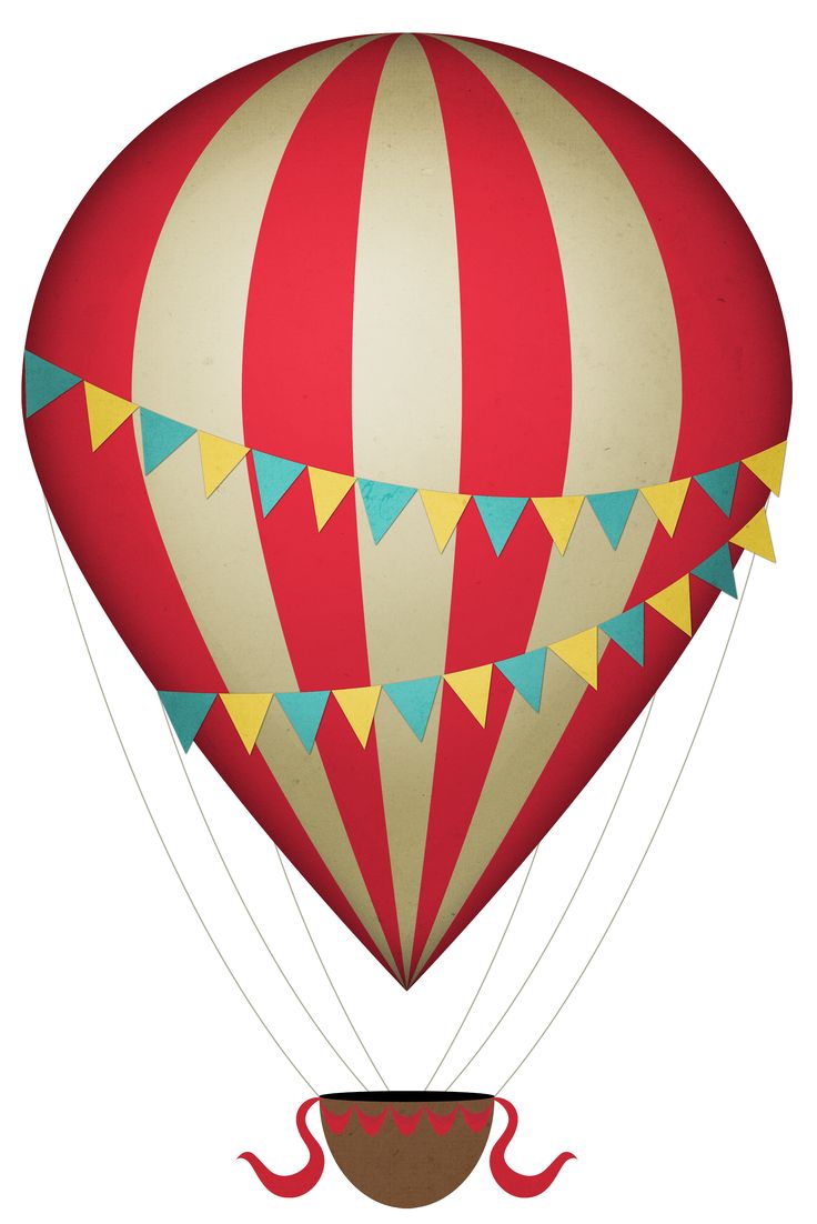 Retro Hot Air Balloon Illustration - Festive & Nostalgic Design