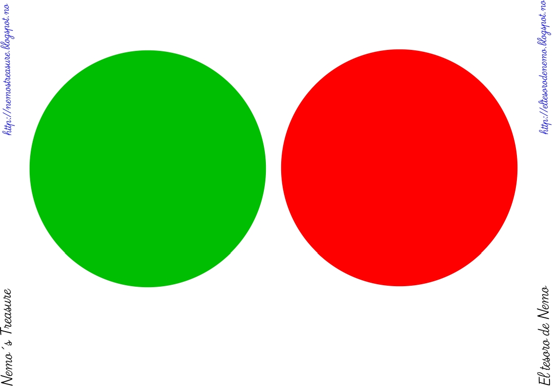 A green circle and a red circle side by side on a white background, representing contrast or binary choice.