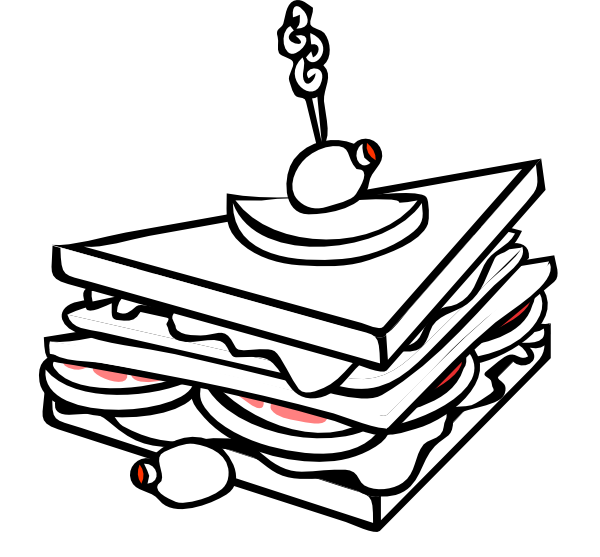 Classic Club Sandwich Illustration - Layered, Fresh & Flavorful