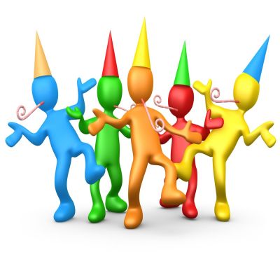 Festive Party Characters - Celebratory 3D Illustration for Events & Marketing