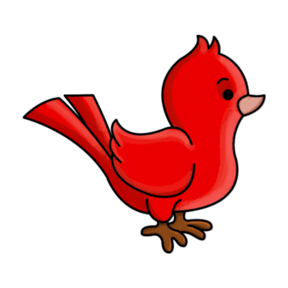Red Cardinal Bird Illustration - Free Clipart for Creative Projects
