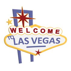 Iconic "Welcome to Las Vegas" sign with stars and retro styling.