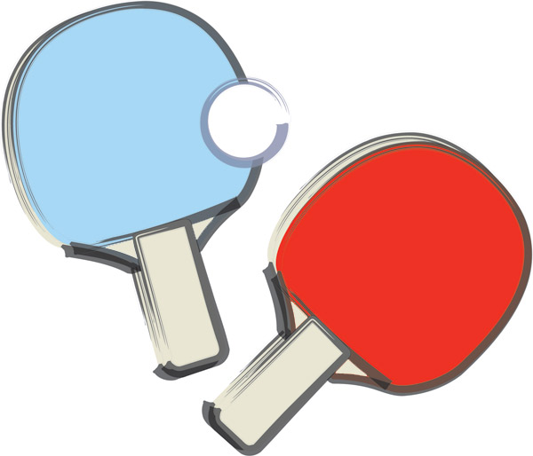 Table Tennis Paddles and Ball Illustration | Sports Equipment Visual