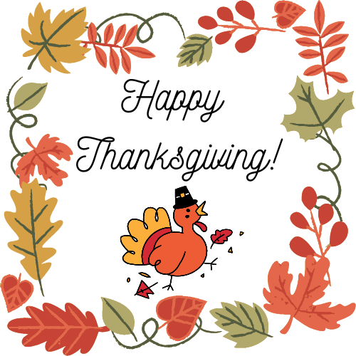 Happy Thanksgiving Greeting Card Illustration | Festive Fall Design