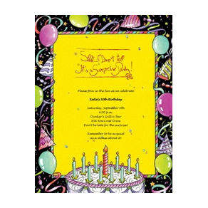 Free Printable Birthday Surprise Party Invitation Template