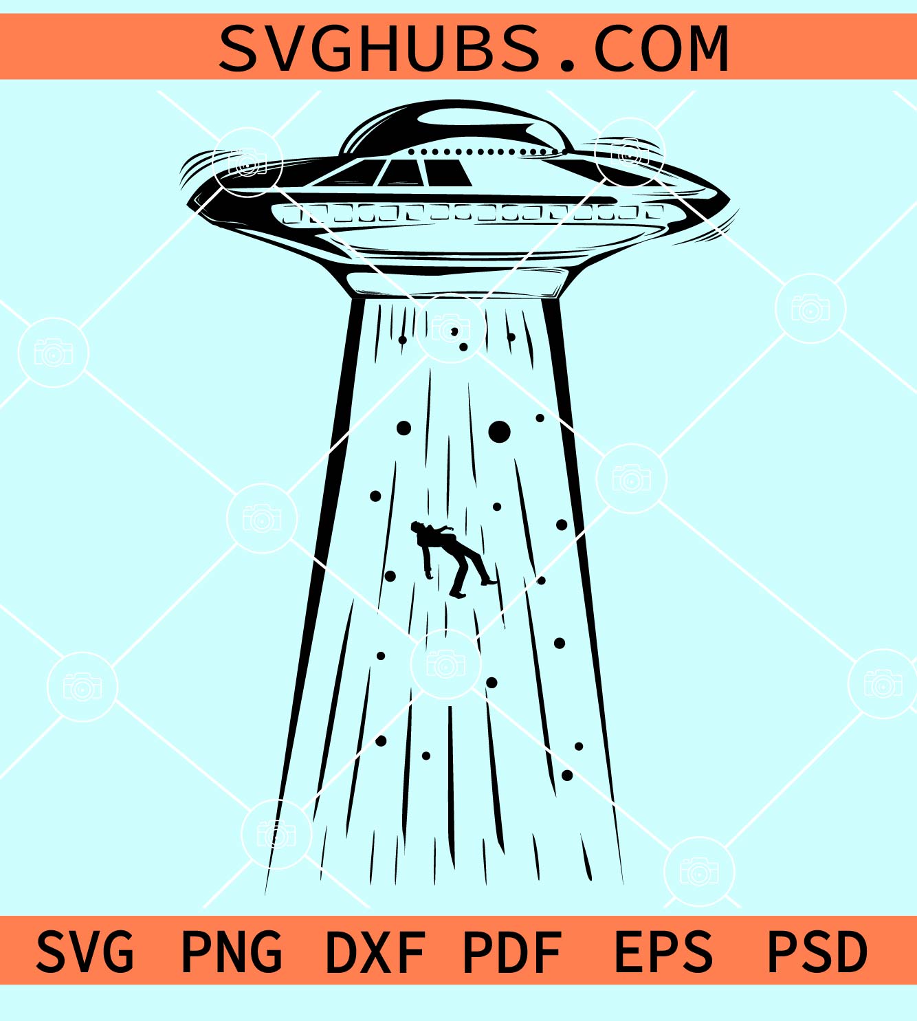 UFO Abduction SVG Clipart - Download Vector Files (SVG, PNG, DXF, PDF)