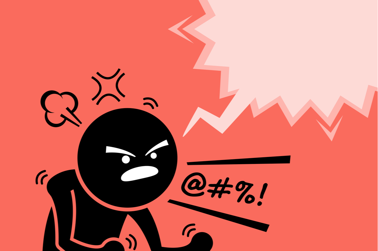 Expressing Anger Visually Cartoon Illustration Of Frustration And Expressing Anger Visually Cartoon Illustration Of Frustration And