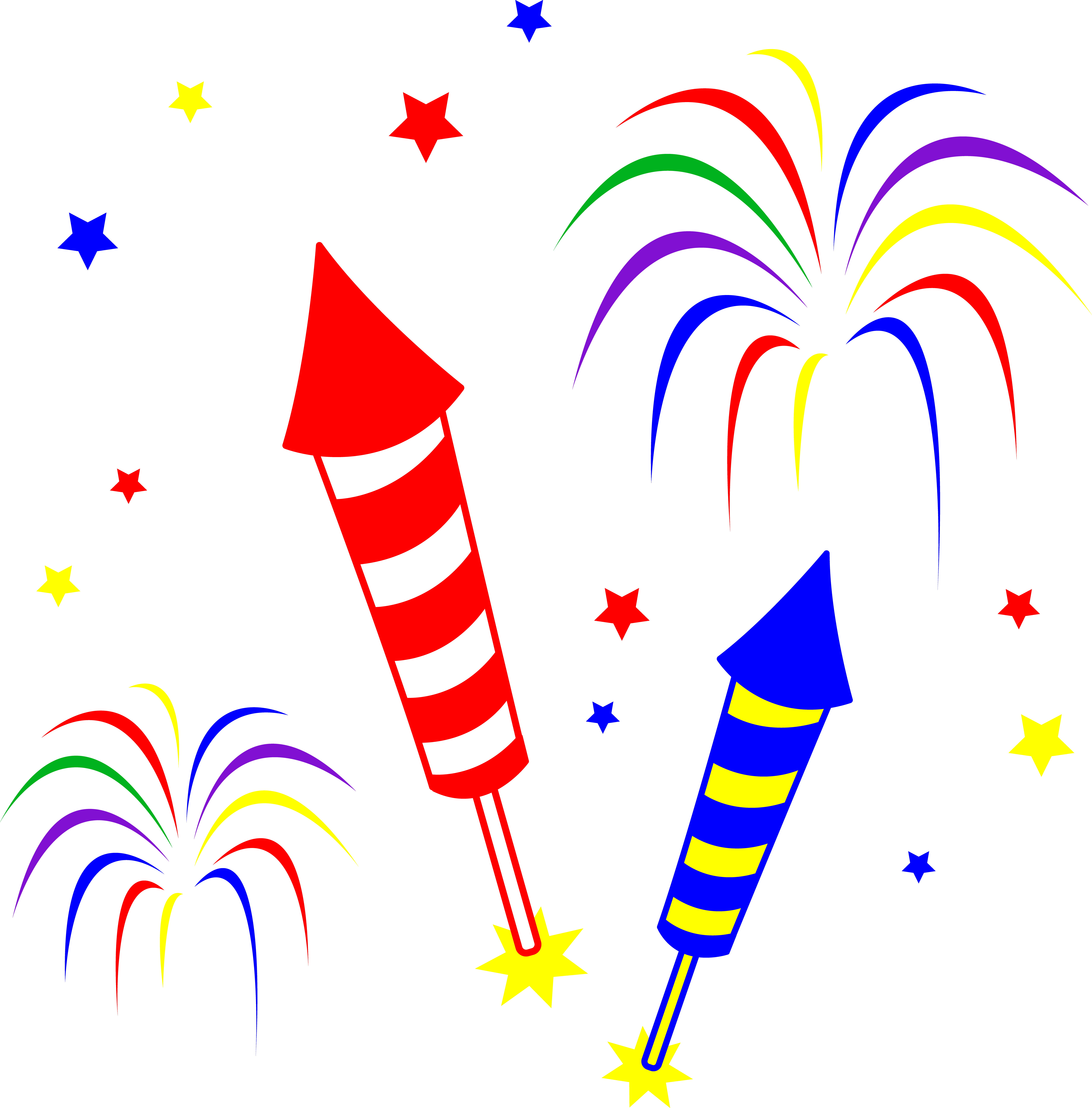 Festive Fireworks Abstract Art - Colorful Celebration Design