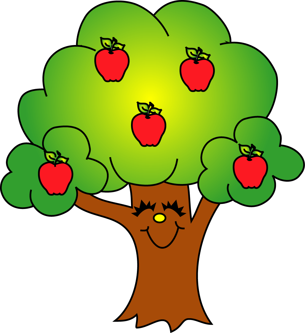 Apple Tree Vector Illustration In Flat Design Isolated On White Clip Art Library